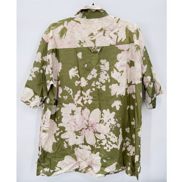 NWT Nicholas Daley Green Calypso Aloha Short Sleeve Shirt Men's Size MEDIUM - Picture 3 of 12